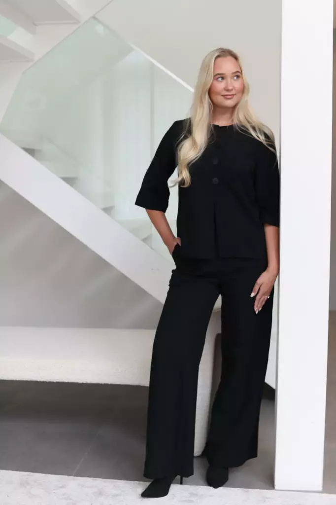 Niccolei leveälahkeinen housu - Muotipiste naisten vaatteet - 3-87 - 1